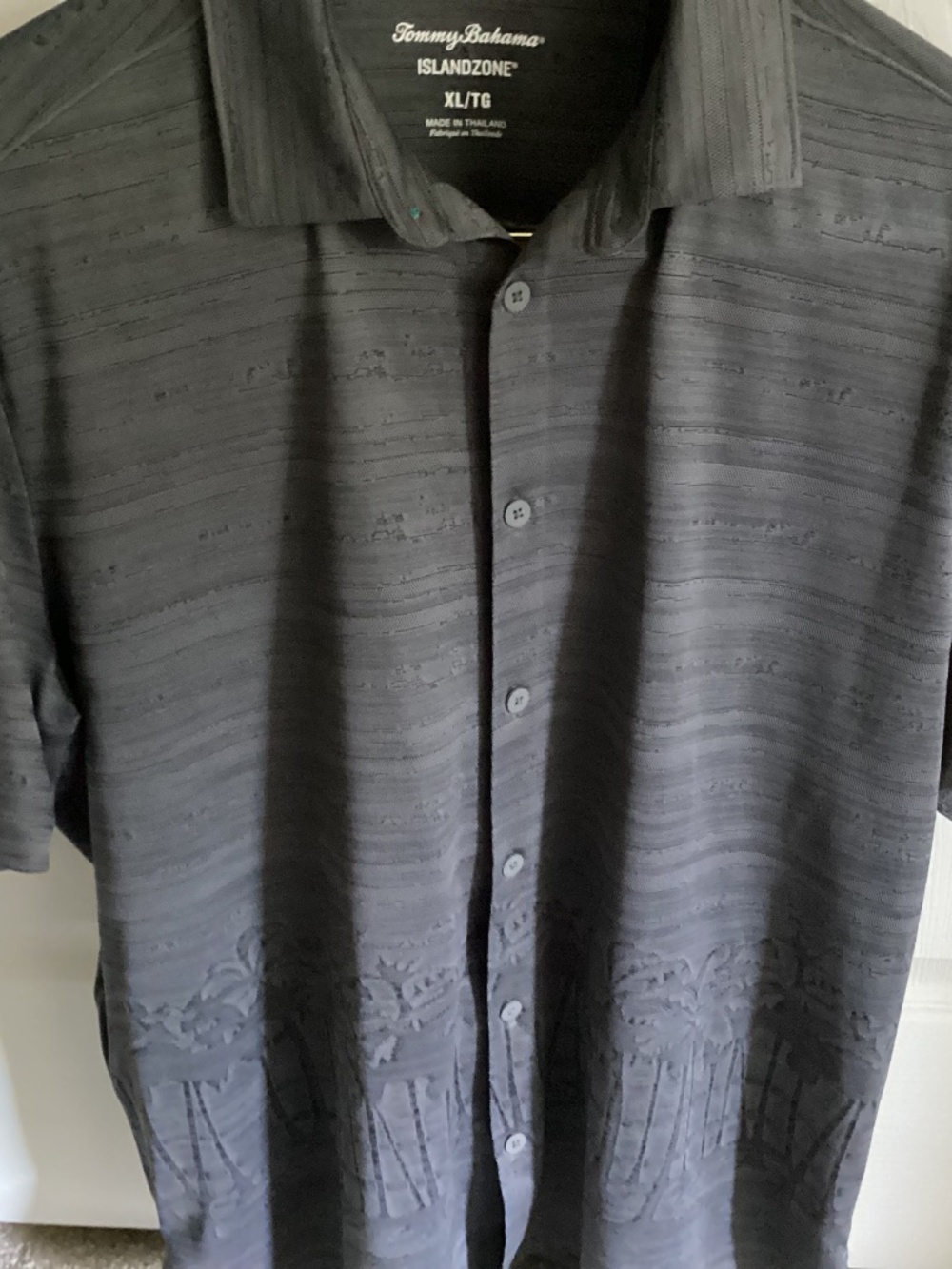 Mens Tommy Bahama Island Zone Grayish Color Button Down SS Size XXL/TG